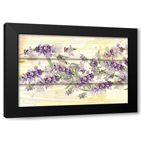 Floral Lavender III Black Modern Wood Framed Art Print by ND Art