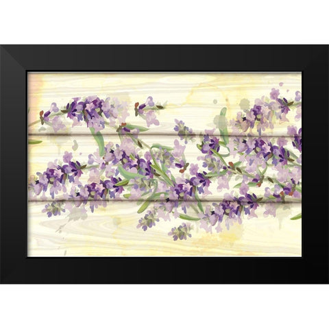 Floral Lavender III Black Modern Wood Framed Art Print by ND Art