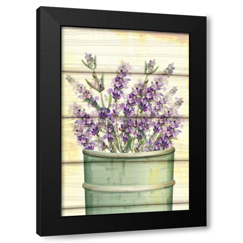Floral Lavender IV Black Modern Wood Framed Art Print with Double Matting by ND Art