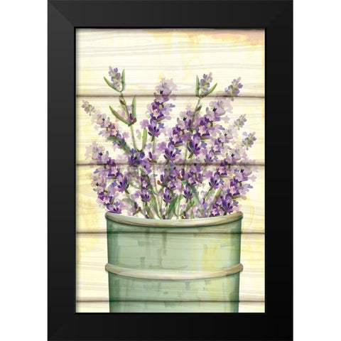 Floral Lavender IV Black Modern Wood Framed Art Print by ND Art