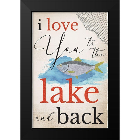 Lake and Back Black Modern Wood Framed Art Print by ND Art
