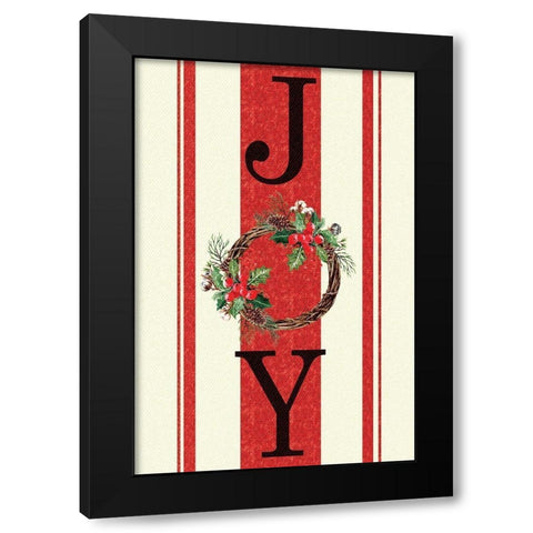 Joy Black Modern Wood Framed Art Print by ND Art