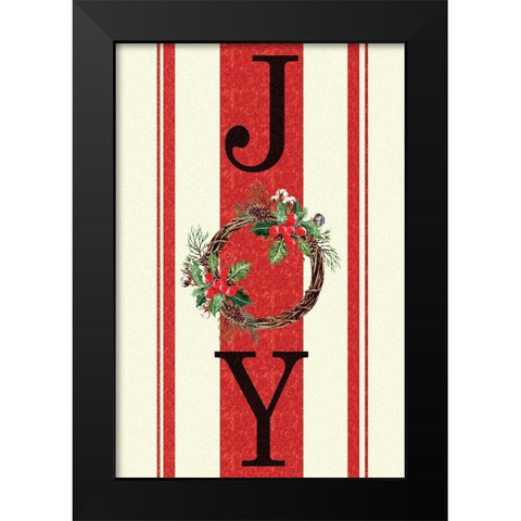 Joy Black Modern Wood Framed Art Print by ND Art