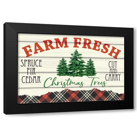 Farm Fresh Black Modern Wood Framed Art Print with Double Matting by ND Art