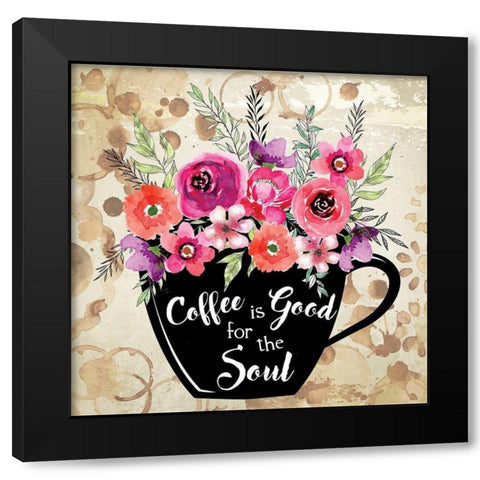 Good for the Soul Black Modern Wood Framed Art Print by ND Art