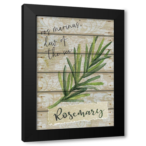 Rosemary Black Modern Wood Framed Art Print by ND Art
