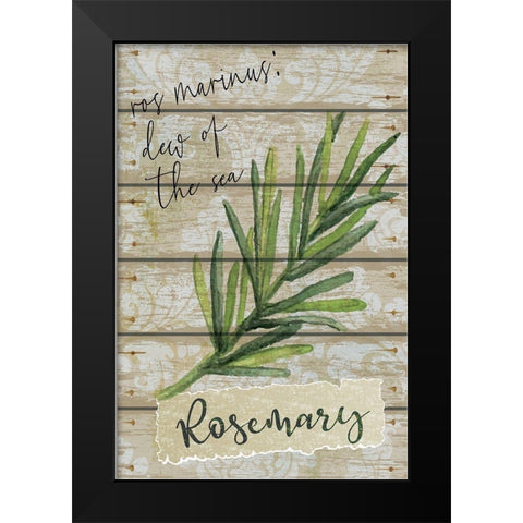 Rosemary Black Modern Wood Framed Art Print by ND Art