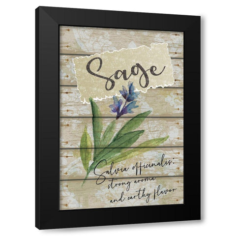 Sage Black Modern Wood Framed Art Print by ND Art