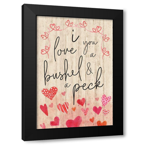 Bushel and a Peck Black Modern Wood Framed Art Print by ND Art
