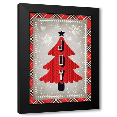 Joy Black Modern Wood Framed Art Print with Double Matting by ND Art