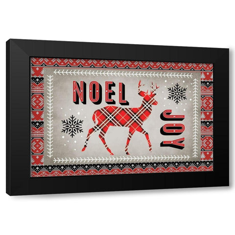 Joy Noel Black Modern Wood Framed Art Print with Double Matting by ND Art