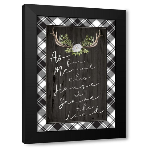 As For Me Black Modern Wood Framed Art Print by ND Art