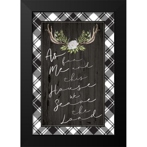 As For Me Black Modern Wood Framed Art Print by ND Art