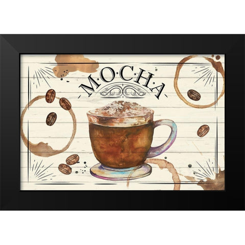 Mocha Black Modern Wood Framed Art Print by ND Art