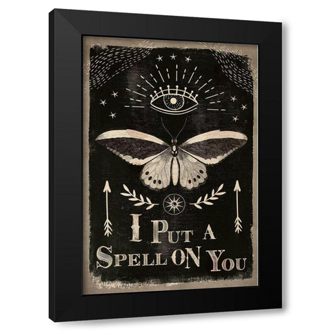 I Put a Spell on You Black Modern Wood Framed Art Print with Double Matting by ND Art