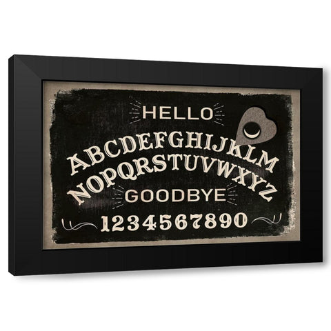 Ouija Board Black Modern Wood Framed Art Print by ND Art