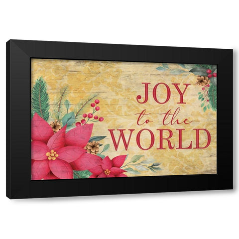 Joy to the World Black Modern Wood Framed Art Print with Double Matting by ND Art
