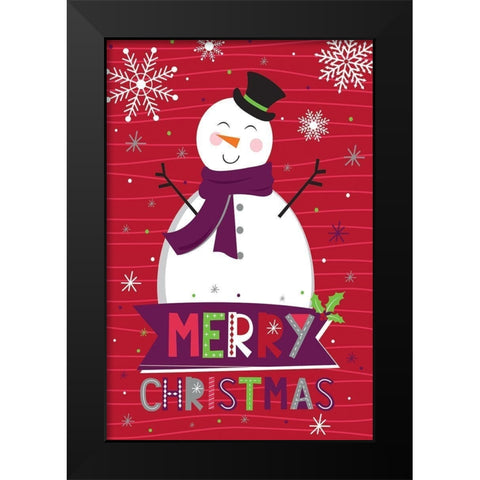 Merry Christmas   Black Modern Wood Framed Art Print by ND Art