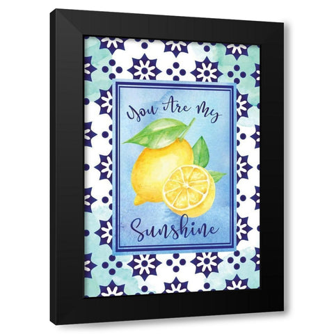 My Sunshine Black Modern Wood Framed Art Print by ND Art