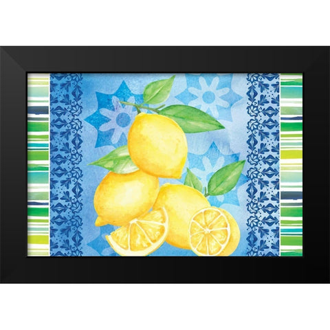Lemonade Blues Black Modern Wood Framed Art Print by ND Art