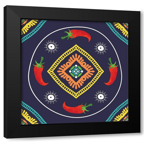 Southwest Chili II Black Modern Wood Framed Art Print by ND Art