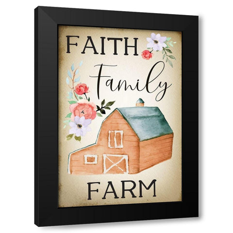 Farmhouse Floral IV Black Modern Wood Framed Art Print by ND Art