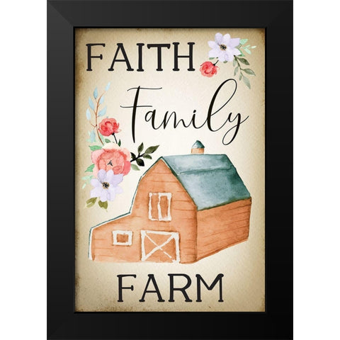Farmhouse Floral IV Black Modern Wood Framed Art Print by ND Art