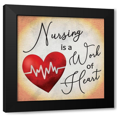 Nurse I Black Modern Wood Framed Art Print by ND Art