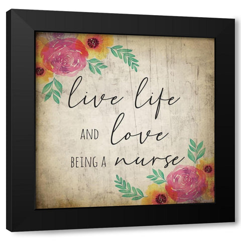 Nurse V Black Modern Wood Framed Art Print with Double Matting by ND Art