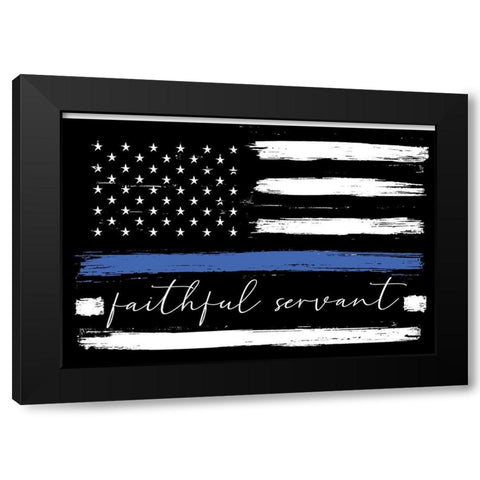Faithful Servant Black Modern Wood Framed Art Print with Double Matting by ND Art