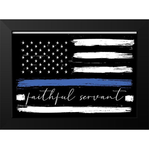 Faithful Servant Black Modern Wood Framed Art Print by ND Art