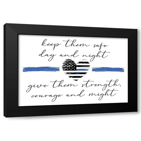 Courage and Might Black Modern Wood Framed Art Print with Double Matting by ND Art