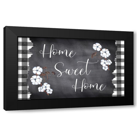 Home Sweet Home Black Modern Wood Framed Art Print with Double Matting by ND Art