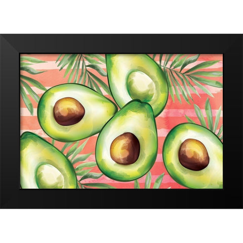 Avocado I Black Modern Wood Framed Art Print by ND Art