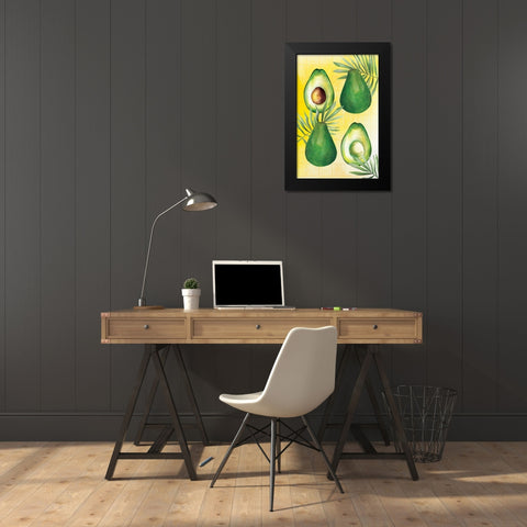 Avocado II Black Modern Wood Framed Art Print by ND Art