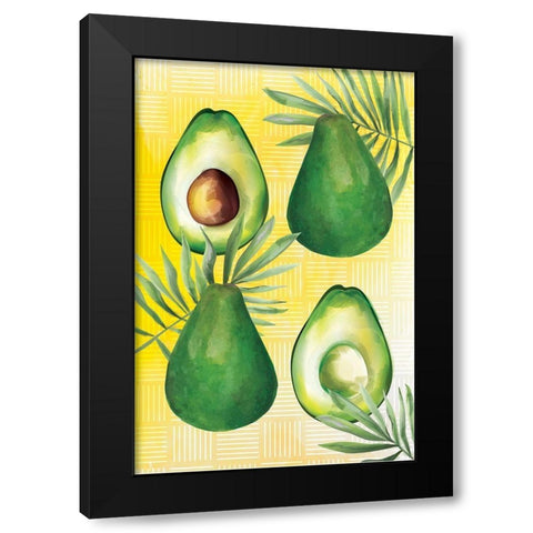 Avocado II Black Modern Wood Framed Art Print by ND Art