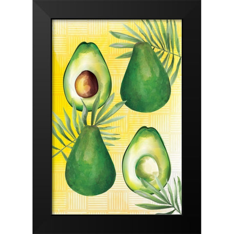 Avocado II Black Modern Wood Framed Art Print by ND Art
