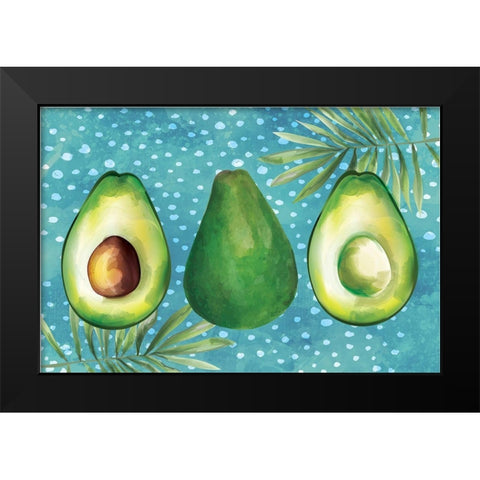Avocado III Black Modern Wood Framed Art Print by ND Art