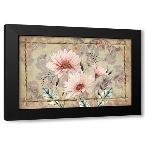 Wildflowers II Black Modern Wood Framed Art Print with Double Matting by ND Art