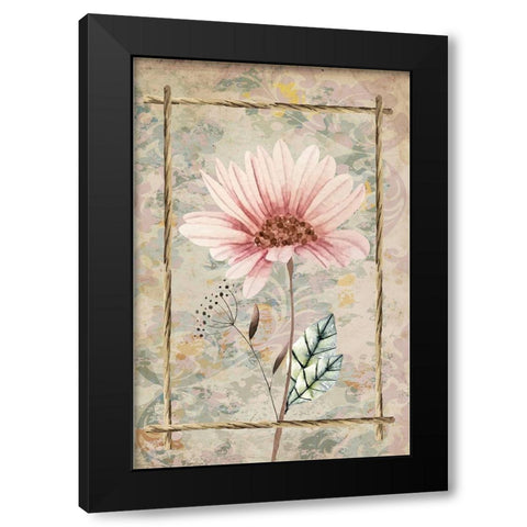 Wildflowers III Black Modern Wood Framed Art Print with Double Matting by ND Art