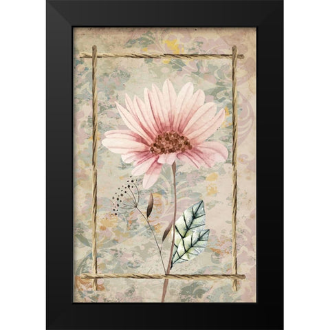 Wildflowers III Black Modern Wood Framed Art Print by ND Art