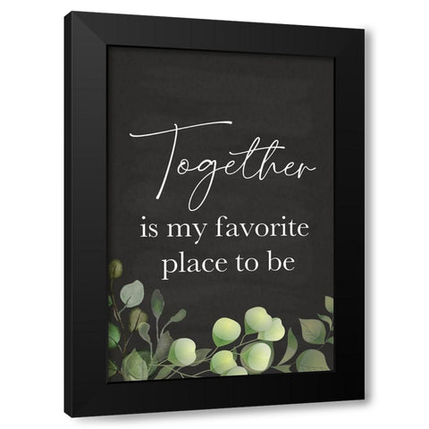 Favorite Place Black Modern Wood Framed Art Print by ND Art