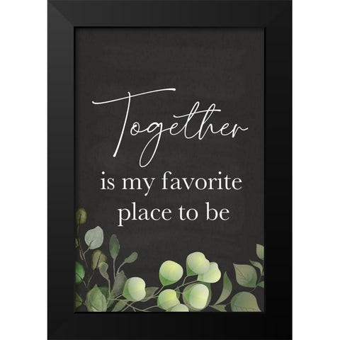 Favorite Place Black Modern Wood Framed Art Print by ND Art