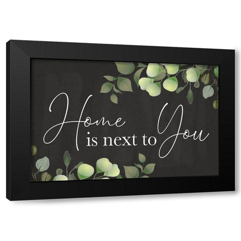 Next to You Black Modern Wood Framed Art Print by ND Art
