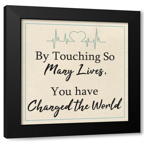 Changed the World Black Modern Wood Framed Art Print with Double Matting by ND Art