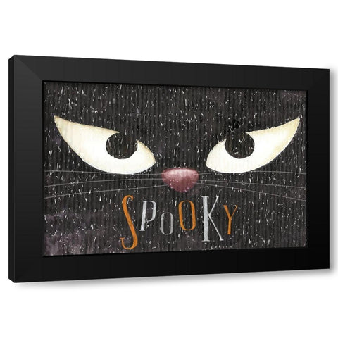 Spooky Black Modern Wood Framed Art Print with Double Matting by ND Art