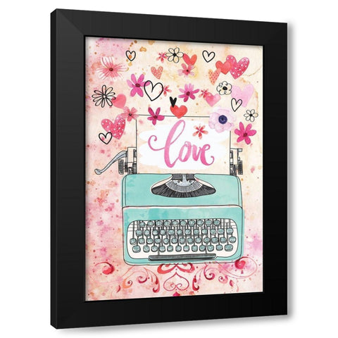 My Type Black Modern Wood Framed Art Print by ND Art