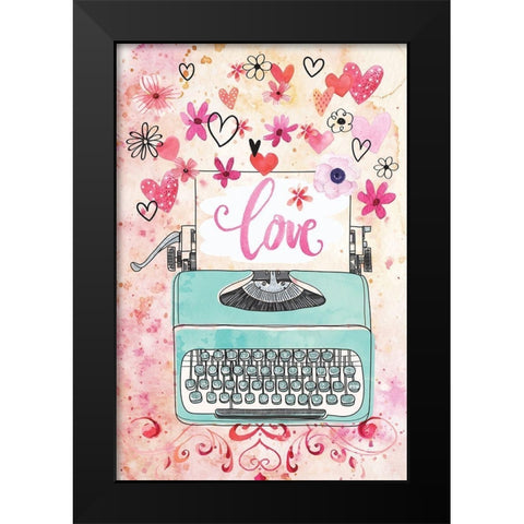 My Type Black Modern Wood Framed Art Print by ND Art