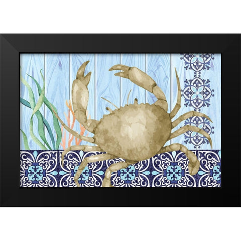 Crab Black Modern Wood Framed Art Print by ND Art