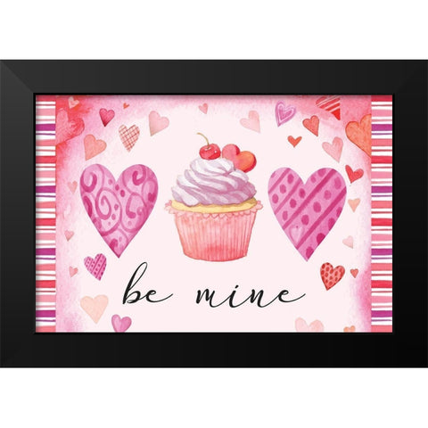 Be Mine Black Modern Wood Framed Art Print by ND Art